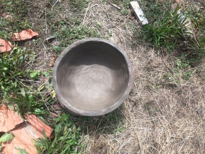 avec un peu d'eau, on lisse,